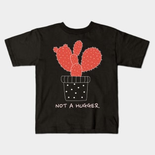 Cactus Not a Hugger Introvert Kids T-Shirt